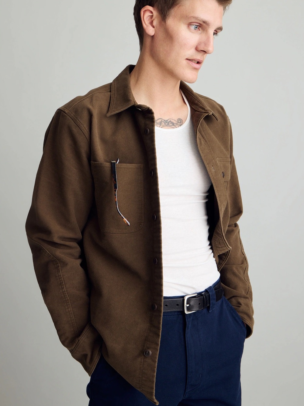 Madewell Men’s Small Moleskin Work Shirt - Shacket
